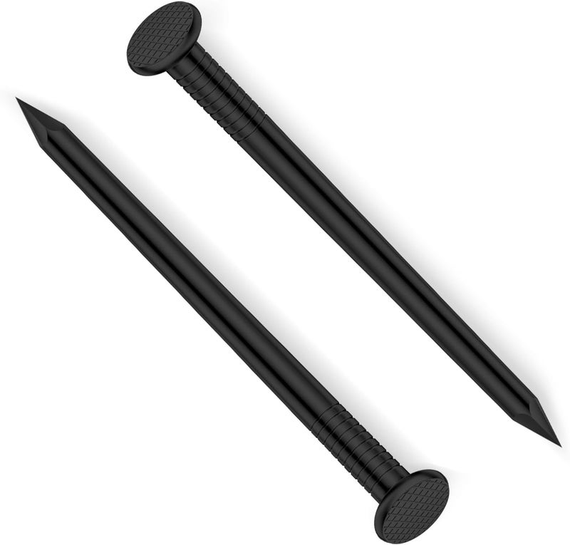 Etauwe 1-1/2 Inch Black Carbon Steel Hardware Nails, 300 PCS Common Nails for Woodworking Projects - Image 1